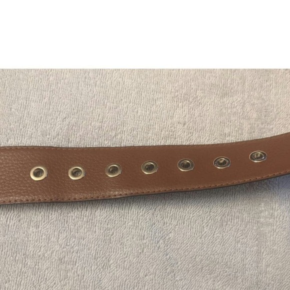 Michael Kors Brown Belt with Gold Buckle, Large, Leather - Picture 5 of 7